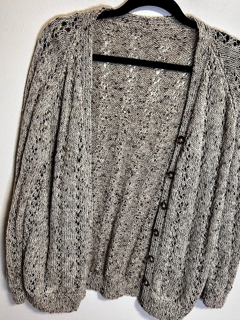 Open Front Knit Cardigan in Gray Like New